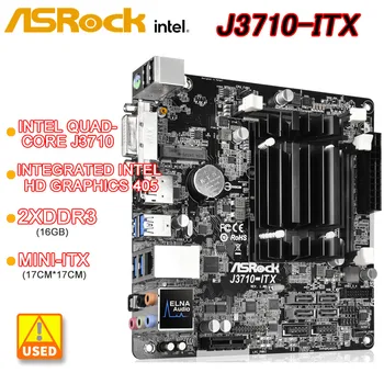 ASRock J3710-ITX pagrindinė Plokštė Intel Quad-Core Pentium cpu J3710 Integruota Intel HD Graphics 405 2xDDR3 16GB 4 SATA3 Mini-ITX