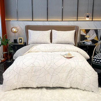 Medvilnės twin visą karališko dydžio patalynės komplektas antklode padengti 200x200 Šiaurės apima lova 150 namų miegamojo puošimas 1 arba 2 pagalvių užvalkalai