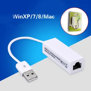 USB 2.0 Ethernet Adapteris 10/100Mbps USB Į RJ45 Lan Tinklo plokštė, USB Tinklo plokštė Tinklo Keitiklių už Win98/ME/2000/XP/VISTA