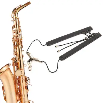 Saksofonas Pečių, Kaklo Dirželis Reguliuojamas Dukart petnešėlėmis Muzikos instrumentų Priedai Sax Žaidėjai