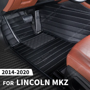 Custom Anglies Pluošto stiliaus Grindų Kilimėliai Lincoln MKZ 2014-2020 19 18 17 16 15 Pėdų kiliminė danga Padengti Automobilių Interjero Priedai