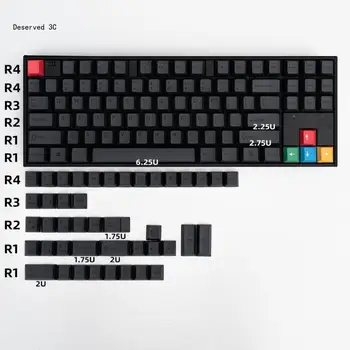 R9CB 130-Raktas Keycaps Japonų/anglų Keycap CherryProfile už Mechaninė Klaviatūra