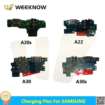USB Įkroviklio Jungtį Valdybos Greito Įkrovimo Uosto Flex Kabelis Samsung A20s A22 A30 A30s Įkrovimo Plokštė Flex