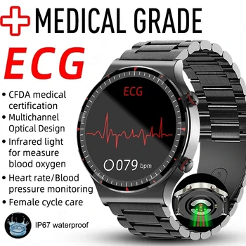 2023 Naujas EKG+PPG Smart Watch Vyrų Sveikatai Stebėti Širdies ritmą, Kraujo Spaudimą Žiūrėti IP67 atsparus Vandeniui Sporto Smartwatch Vyrų Huawei