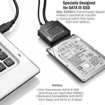 RYRA USB 3.0 Prie Sata 2.5 3.5 Kietajame Diske Adapterio Kabeliu, Skirta 