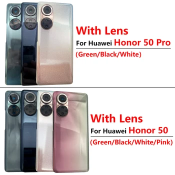 10vnt Nauji Stiklo Atgal Padengti Huawei Honor 50 Pro Būsto Atveju Galinių Durelių Baterijos Dangtelio Pakeitimo Garbę 50 Dalių, Kurių Objektyvo