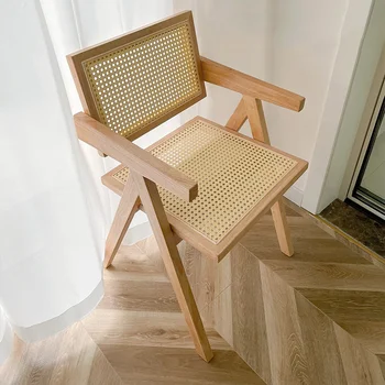 Rotango Kėdė Baldai Šviesos Prabanga Šiaurės Šalių Namų Kambarį Medinė Kėdė Atsipalaiduoti Individualaus Dizaino Fotelis Moderni Valgomojo Kėdė