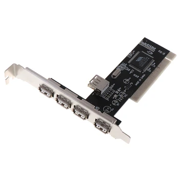 USB 2.0 4 Port 480Mbps Didelės Spartos PER HUB Valdiklio plokštė PCI Adapter PCI Korteles