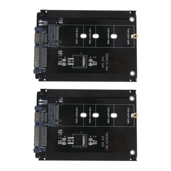 2X Juodos CY B+M Lizdas 2 M. 2 NGFF (SATA) SSD 2,5 SATA Adapteris 2230/2242/2260/2280Mm M2 SSD