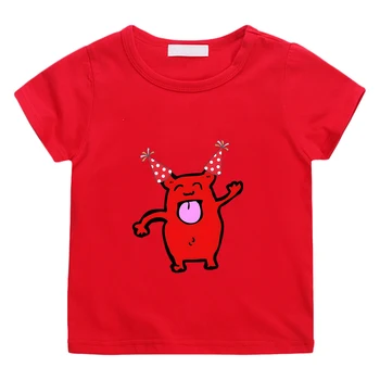 Garten iš Banban Raudonas Monster marškinėliai Atsitiktinis Kawaii Animacinių filmų Grafinis Tee marškinėliai 100% Medvilnė, Aukštos Kokybės Vaikai Marškinėlius Berniukai/Mergaitės
