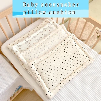 Kūdikio pagalvė naujagimiams medvilnės seersucker pupelių aksomo spausdinti gėlių pagalvė kūdikiui anti-vėmimą pieno pagalvė