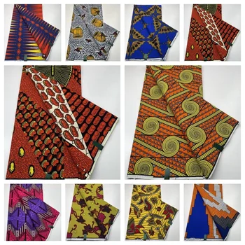2023 Afrikos Audinio Naują Stilių 100% Medvilnės Ankara Tikra Originalių Batikos Spausdinti Vaškas Audinio Siuvimo Moterų Suknelė Grupė (6 Metrų