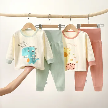 Baby Vaikų Kūdikis Sleepwear Pižamos naktiniai drabužiai Vaikams Homewear naktiniai drabužiai Visiškai Rankovėmis Medvilnės Baby Mergaičių naktiniai marškiniai, pižamos Rinkiniai 1 iki 4 Metų