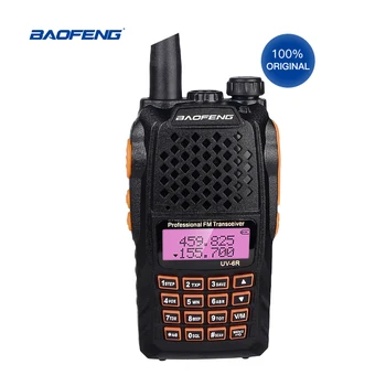 100% Originalus baofeng UV-6R kumpis radijo siųstuvas-imtuvas 7W walki talki kišeniniai, 2-way radijas su skystųjų KRISTALŲ Ekranas