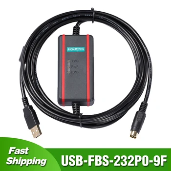 USB-FBS-232P0-9F už Fatek FBS FB1Z B1 B1Z FBE MU MA MC Serijos PLC Programavimo Kabelis USB į RS232 Adapterį Duomenų Atsisiuntimo Linija
