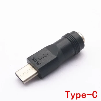 1PC DC Maitinimo Adapteris Keitiklis 5.5x2.1 mm Female Jack USB C Tipo kištukinė Jungtis