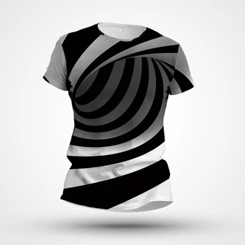 2023 Vasaros Nauja, vyriški T-shirt pasienio Karšto 3D Skaitmeninis Spausdinimas Sukimasis, Trumpas Rankovės Atsitiktinis Viršų Apvalios Kaklo