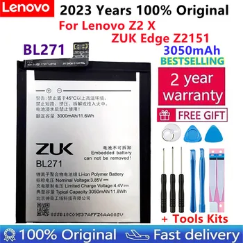 100% Originalios Baterijos BL271 Lenovo Z2 X/ ZUK Krašto Z2151 akku Li-ion 3050mAh Kokybės Pakeitimo Baterijas+Nemokamas Įrankiai