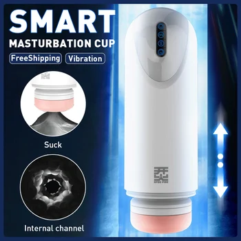 Vadovas Versija Čiulpti Vyrų Smart Masturbacija Taurė Tikrai Skamba Automatinė Žiupsnelis Dažnio Vibracijos 18 Metų, vyriški Sekso Žaislai