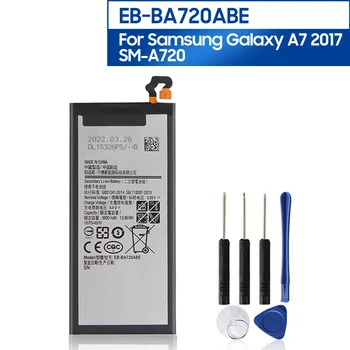 Bateriją EB-BA720ABE Samsung GALAXY A7 2017 Versija A720 SM-A720 SM-A720F SM-A720S 3600mAh